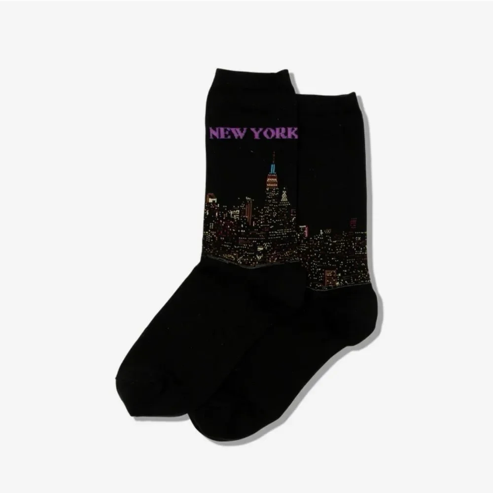 🆕 2 Pair Eggs Avocado Toast Socks & New York City Skyline Graphic Novelty Socks